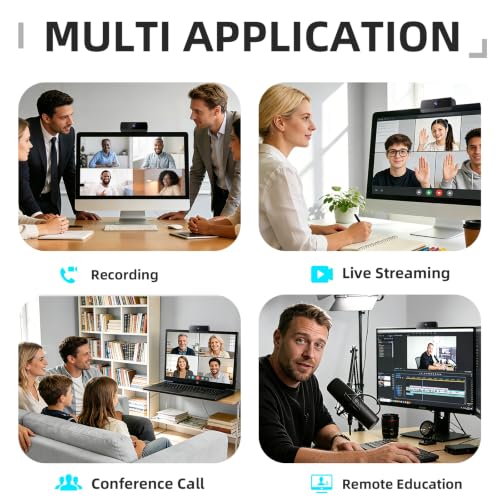 Image of 1080P HD Webcam, USB Plug & Play Computer Camera, Auto Low-Light Streaming Camera, Noise-Canceling Microphone Web cam - for Video on Laptop & Desktop