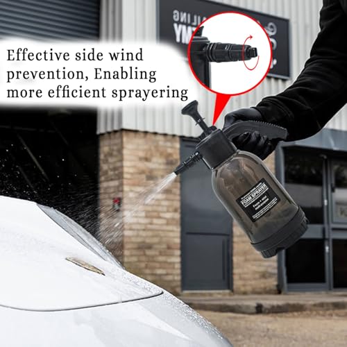 Image of OEM YUVA Series 2L Foam Pressure Sprayer (Black) for Gardening, Car Washing, and Household Cleaning - Adjustable Nozzle, Acid-Resistant Material