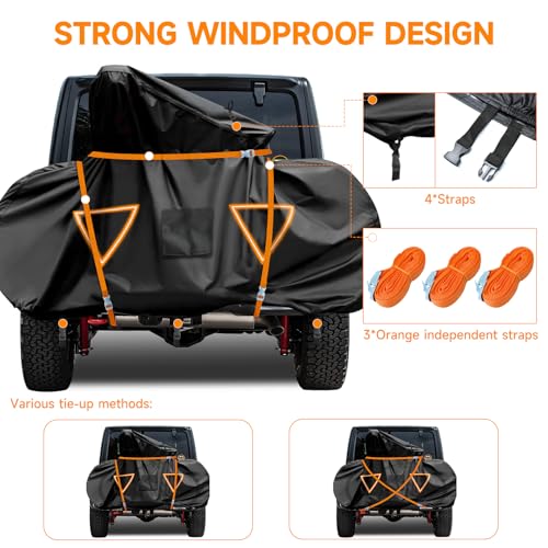 NEVERLAND Bike Cover for Transport 2 Bike 600D Waterproof with Straps - image 4
