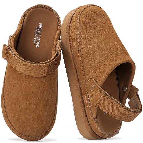 Project Cloud 100% Genuine Leather Clogs for Women - Memory...