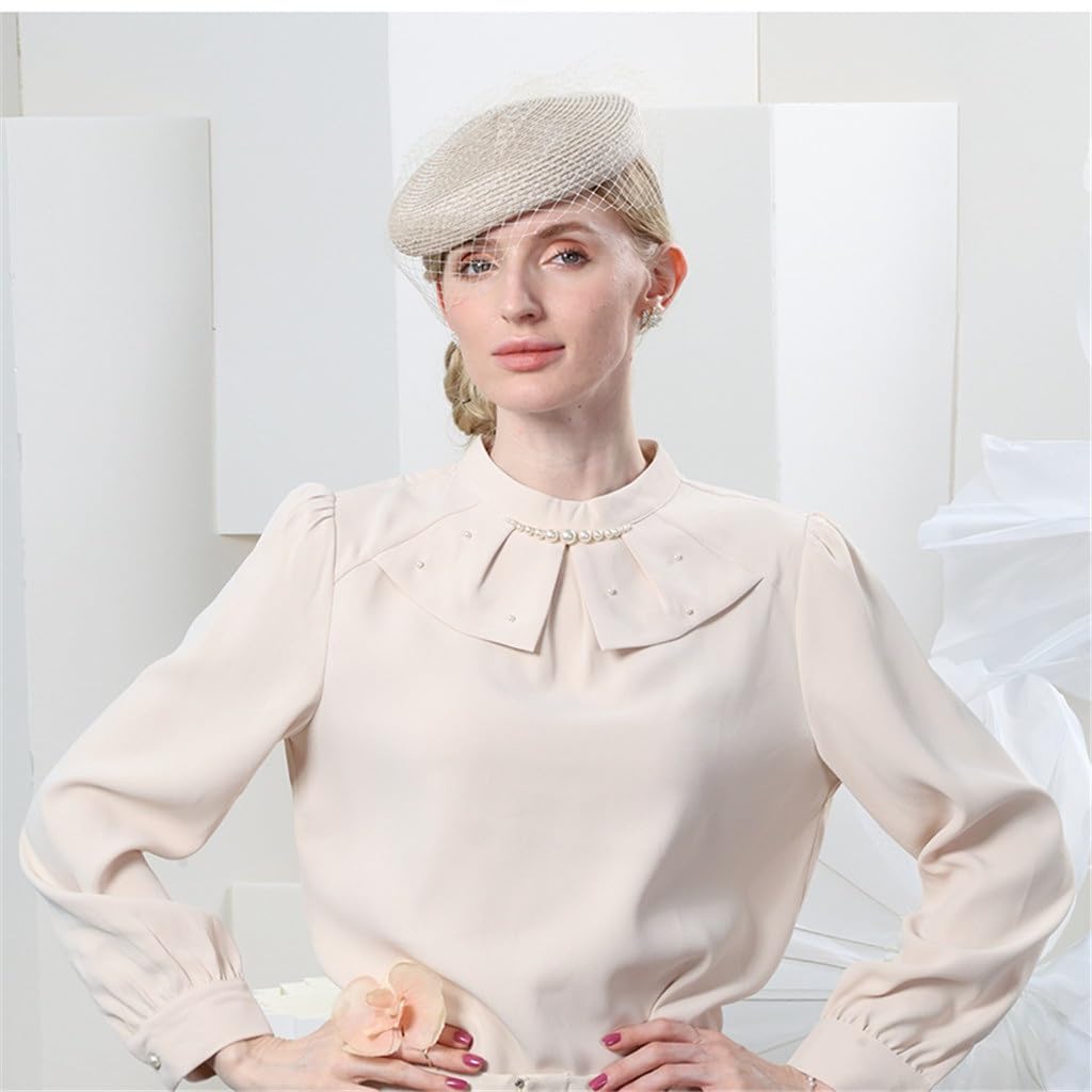Béret cocktail champagne pour tea party et réceptions de baptême chics