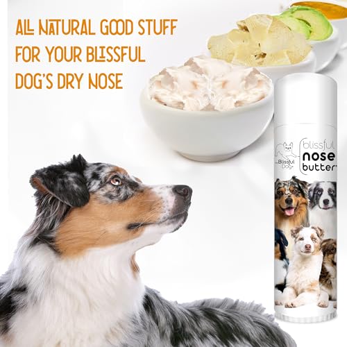Image of The Blissful Dog Australian Shepherd Nose Butter for Dry, Cracked Skin, Lick-Safe Dog Nose Balm with Moisturizing Shea Butter, Almond, Olive, and Essential Oils, Pet Supplies, Uncented, 0.50 oz.