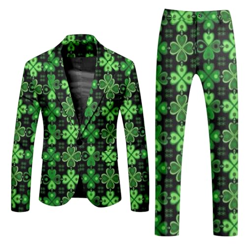 Costume pour homme ensemble pantalon et manteau bouton imprimé à plusieurs poches