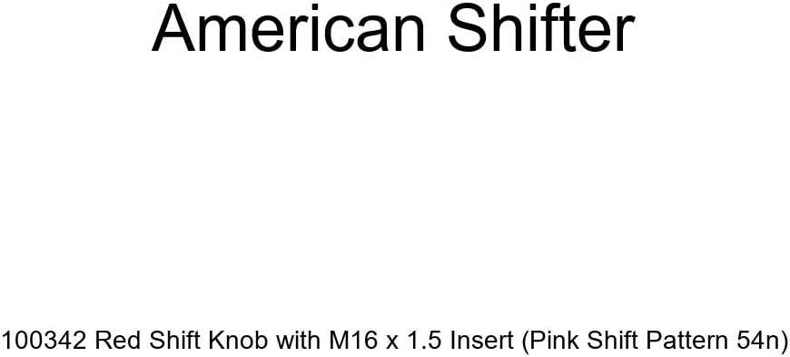 100342 Red Shift Knob with M16 x 1.5 Insert (Pink Shift Pattern 54n)