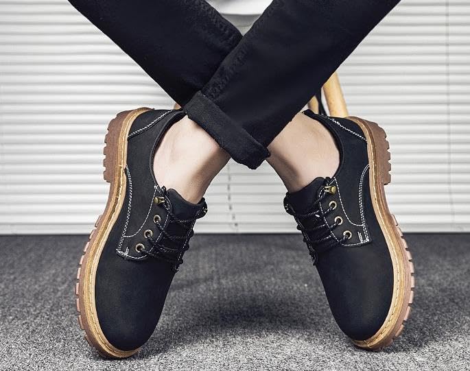 Men's Lace Up Dress Oxford Shoes Hand Stitched Comfortable Non-Slip Work Shoes Fashion Round Toe Casual Business Dress Shoes3