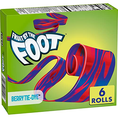 Fruit by the Foot Fruit Flavored Snacks, Berry Tie-Dye, 4.5 oz, 6 ct (Pack of 8)