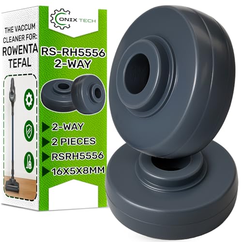 ONIX TECH 2 Piezas Ruedas para Bajo el Cepillo un Aspiradora a Batería Ø 16/5 mm con Código Original RS-RH5556 RSRH5556 para Rowenta para Tefal - Garantía de 5 Años