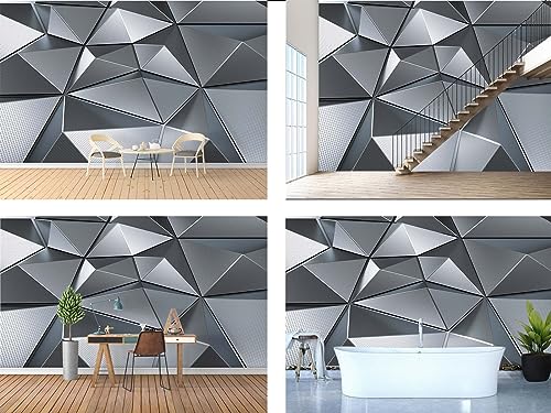 Papier peint polygone effet métallique grand format 439cm - 4