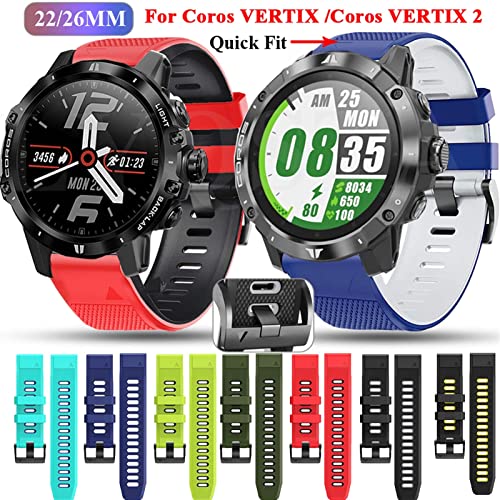 Bracelet montre Garmin Fenix 6X et Coros Vertix 2 en silicone doux anti-irritation 26mm - 3
