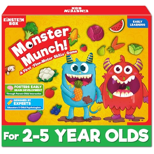Image of EINSTEIN BOX Feed The Monster Game for Kids 2-5 Years Old | Toys & Gifts for Boys & Girls | Learning & Education Games | Birthday Gift for Ages 2,3,4,5