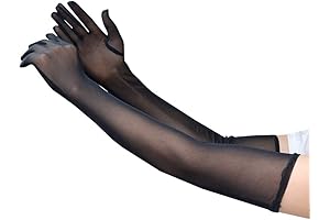 Stretch Tulle Mesh Gloves for Opera, Party Costume, and Sun Protection