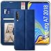 Produktbild YATWIN Handyhülle Kompatibel mit Samsung Galaxy A7 2018 Hülle, Klapphülle Samsung A7 2018 Premium Leder Brieftasche Schutzhülle [Kartenfach] [Magnet] [Stand] Handytasche Case für Galaxy A7 2018, Blau