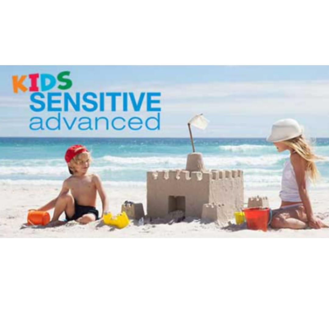Mit Pufai Überraschungsgeschenk, Ambre Solaire Kids Sensitive Expert+ LSF 50 Sonnenschutzmittel Sun Gesichts- Sonnencreme LSF50 150 Mililiter x 3 STÜCK