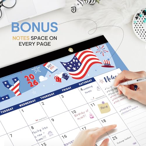 Image of Taja Desk Calendar 2026-2027, Jul 2026-Dec 2027, 18-Month, 17 inch x 12 inch