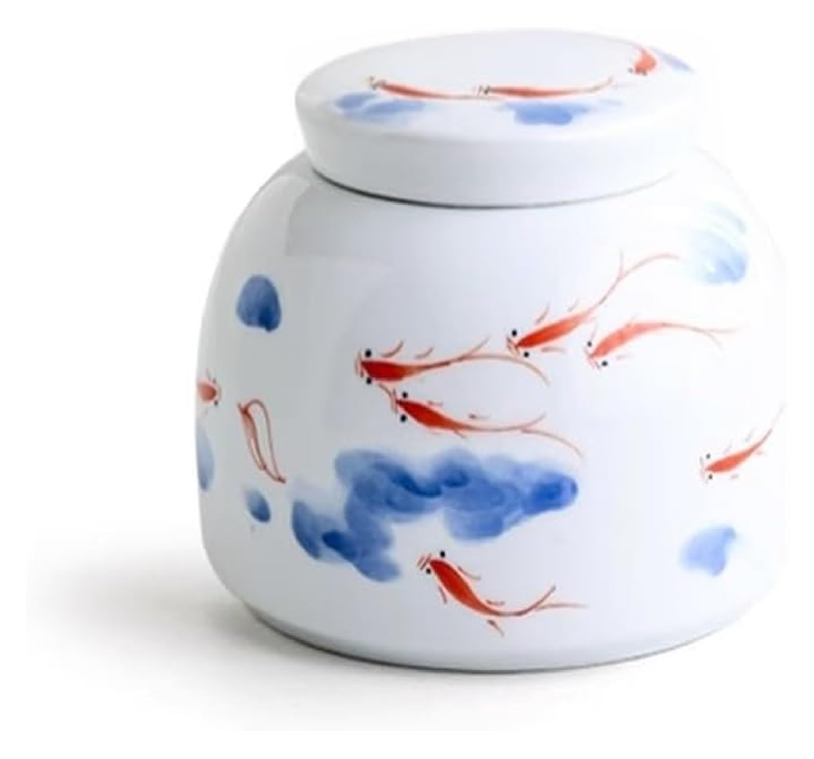 XYIANG Tea Can,Hand-Painted Ceramic Tea Cans Household Pu'er Black Tea Loose Tea Cans Sealed Tea Cans with Lids Tea Storage Box