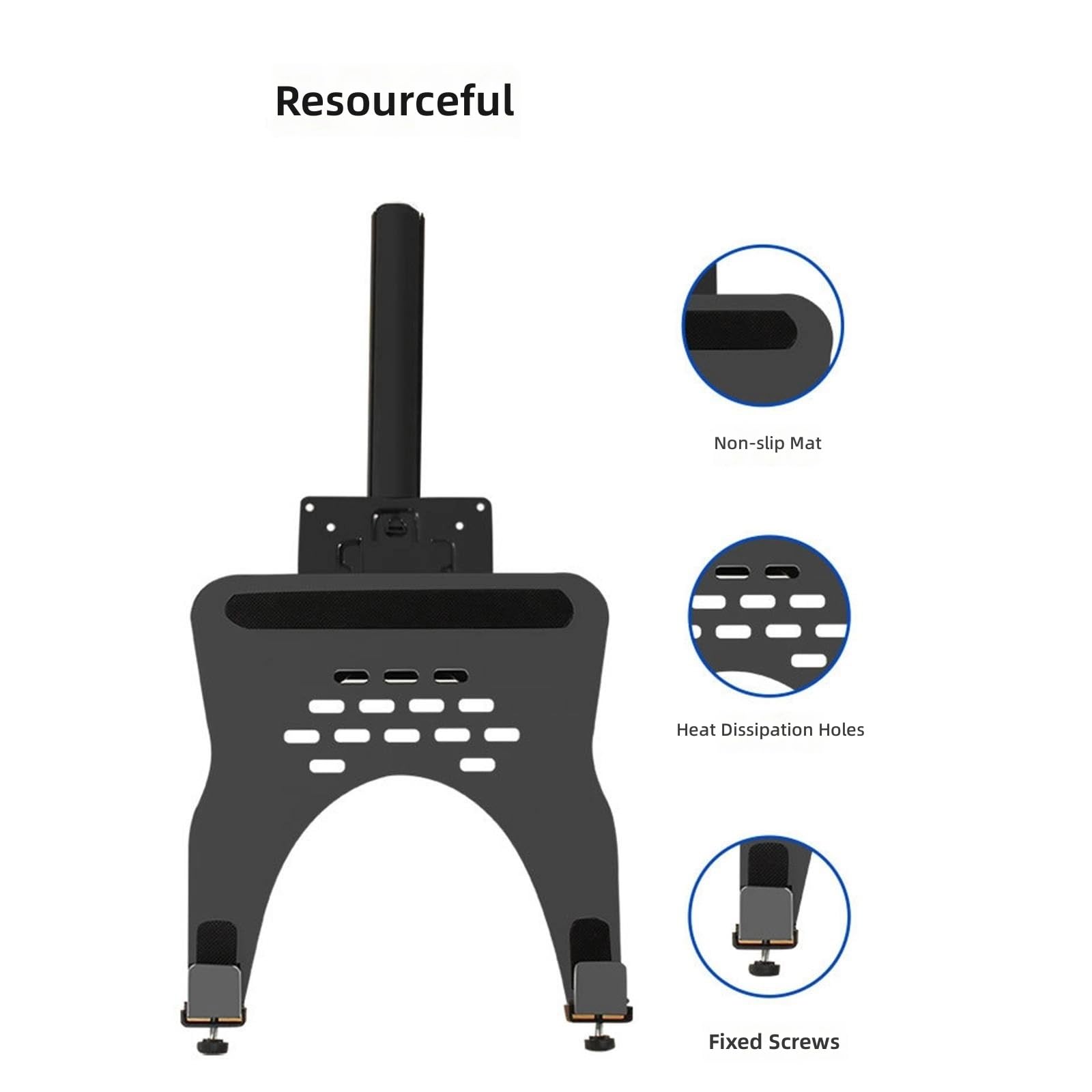 Soporte ergonómico para portátiles de 10 a 16 pulgadas, inclinable, ajustable, giratorio