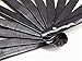 Zolee Large Rave Folding Hand Fan with Bamboo Ribs for Men/Women - Chinese Japanese Handheld Fan with Fabric Case - for Dance Music Festival Party, Performance, Decorations, Gift (Kung Fu Black)