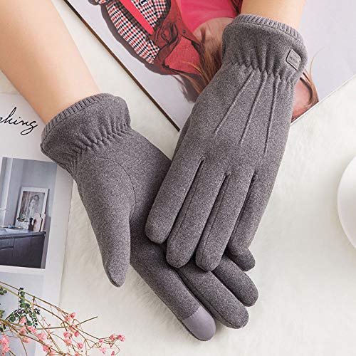 INOGIH Womens Winter Fleece-Lined Warm-Gloves - Soft Warm Touchscreen-Texting Gloves for Driving Cyling Cold Weather