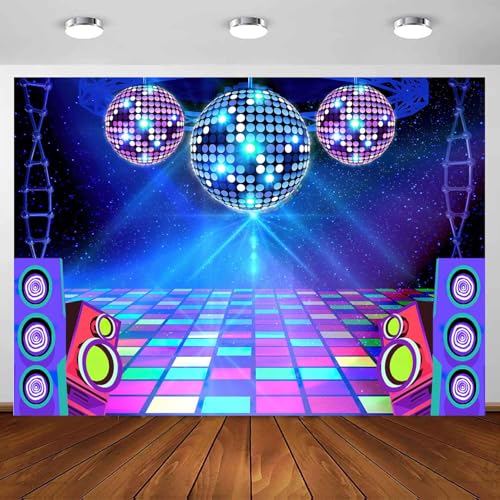 Disco Backdrop 7 x 5 ft Retro Glow Party miniatura 1
