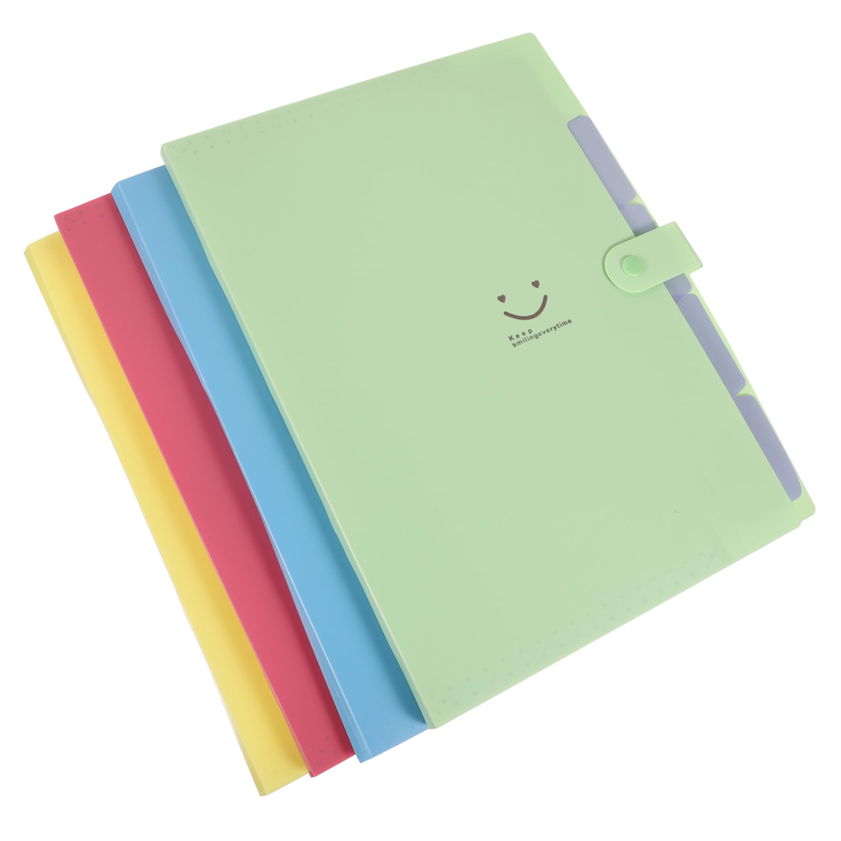 HOODANCOS 4pcs Accordion File Folders Portable Document Organizers with Multi Layer Pockets Lightweight Storage for Papers Letters and Cards Red