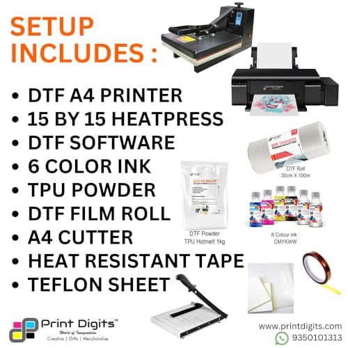 Image of Converted Epson L805 DTF Printer Full Setup with Heavy Duty 15 by 15 Heat Press Machine and Software | Training Will be provided Free|Not Eligible for Return