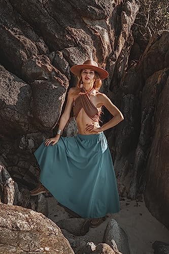 Women's Boho Maxi Midi Skirt Aurora Bohemian Long Organic Cotton2