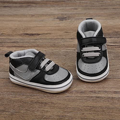 Image of Clowora Unsex Baby Shoes Boys Girls Infant Sneakers Non-Slip Soft Rubber Sole Toddler Crib First Walker Lightweight Shoes