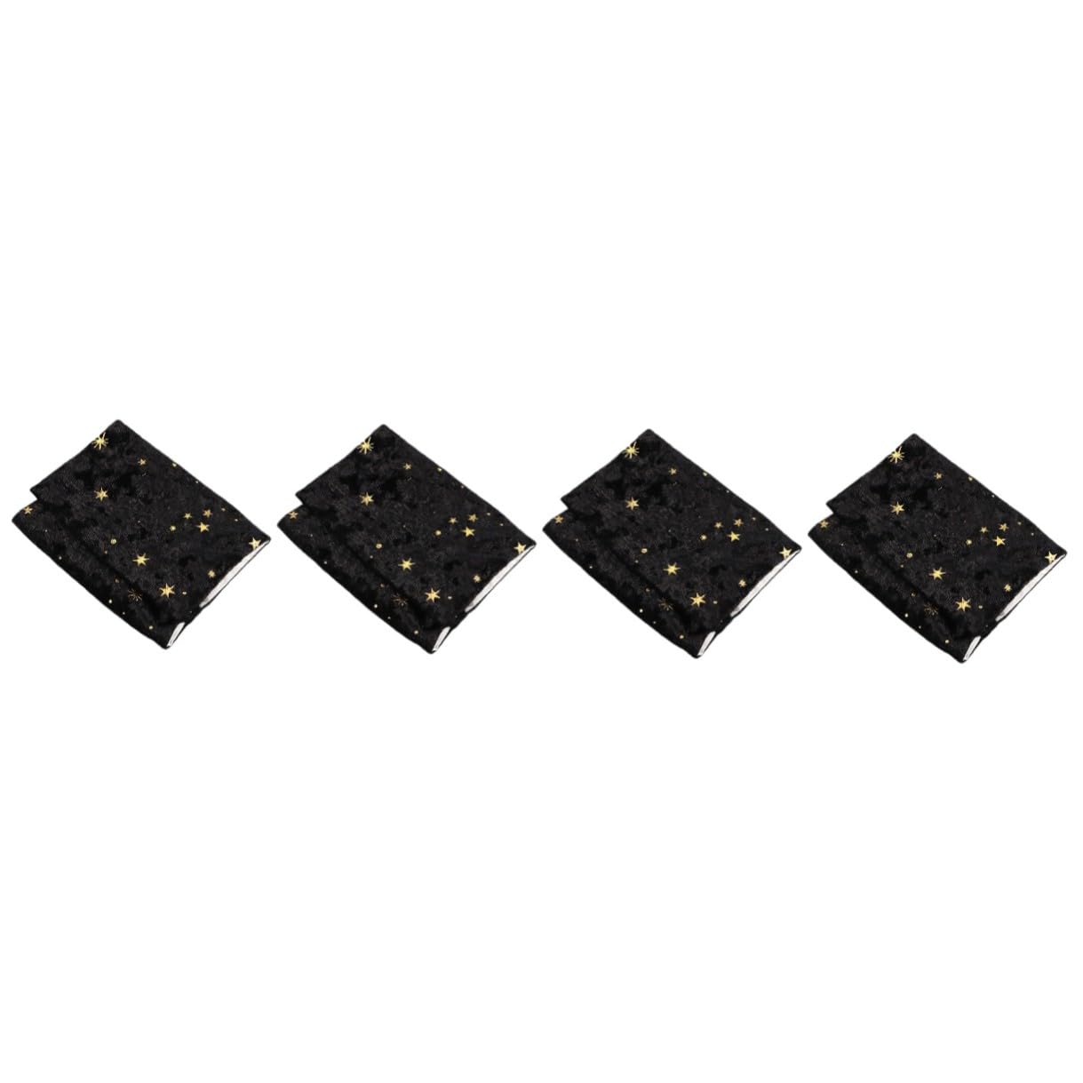 Housoutil 4 Piezas Funda para Libros de Tela con Diseño de Estrellas y Luna Terciopelo Protectora Resistente y Decorativa para Estudiantes y Escolar