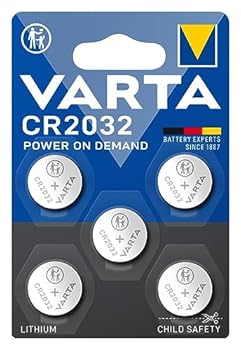 VARTA Batterien Knopfzellen CR2032 5 Stück Power on Demand Lithium 3V kindersichere Verpackung für Smart Home Gerät
