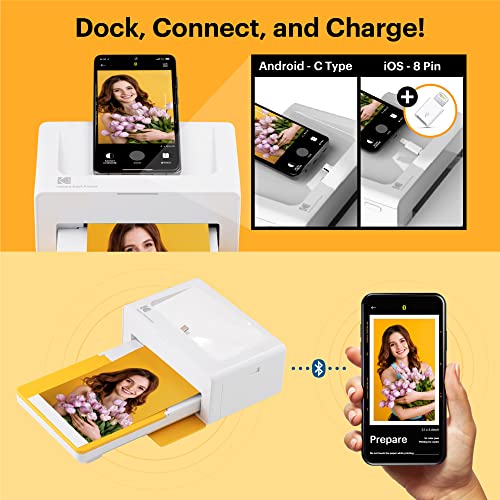 Kodak Dock Plus 4Pass Instant Photo Printer (4X6) + 90 Sheets Bundle #TOP1