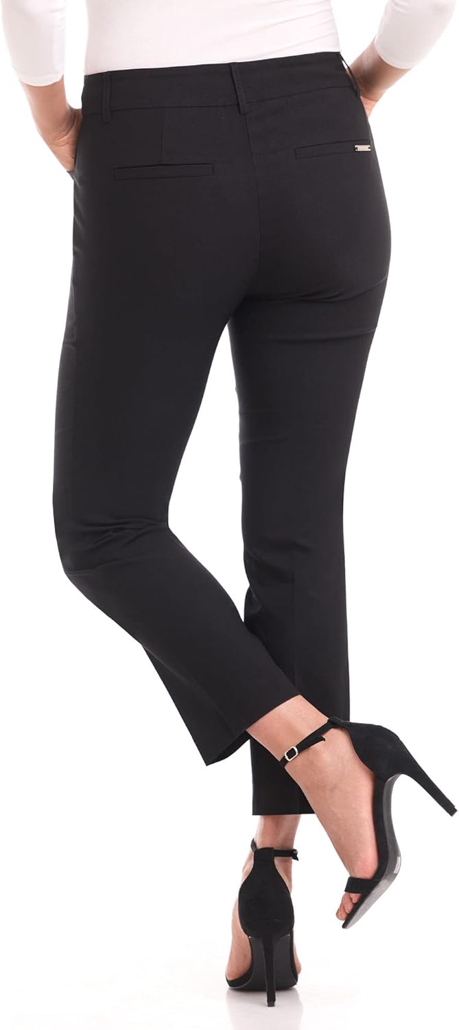 Rekucci Women's Super Stretch Millennium Straight Leg Pant with Front Pockets - Image 3