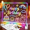 Lumiboard Led Drawing Board for Kids, 13.7"X10"-6 Modes & 8 Colors Led Note Board with Colors, Include Adapter, 7 Marks, Tracing Books, Best Birthday Gifts Ideas for Girl/Boy/Teens