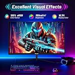 24 Inch Curved 180Hz Gaming Monitor, 1800R Curved Gaming Monitor, 1ms MPRT, FHD(1920×1080P), Freesync, HDMI2.0,DP1.4, VESA Mountable(HDMI Cable Incl.), Black