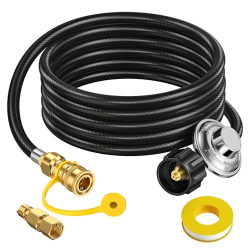 Alloxity 12FT Propane Hose with Regulator, 3/8' inch Quick Connect Disconnect for Big Heater...