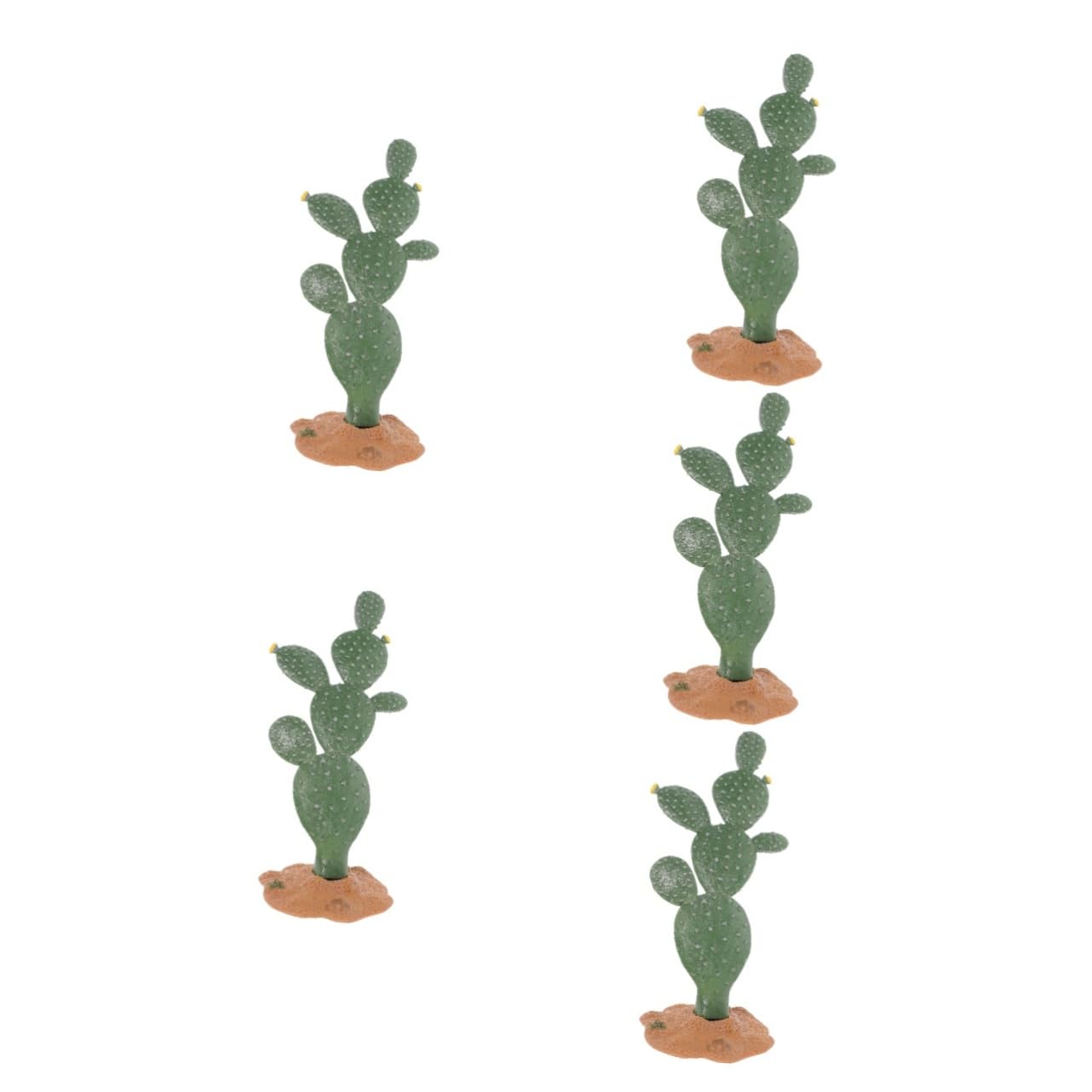 Yardwe 5piezas Cactus Artificial Decorativo De Mesa Planta De Simulación para Oficina y Adorno De Cactus Lifelike Decoración De Escritorio y Estantes y Seguro