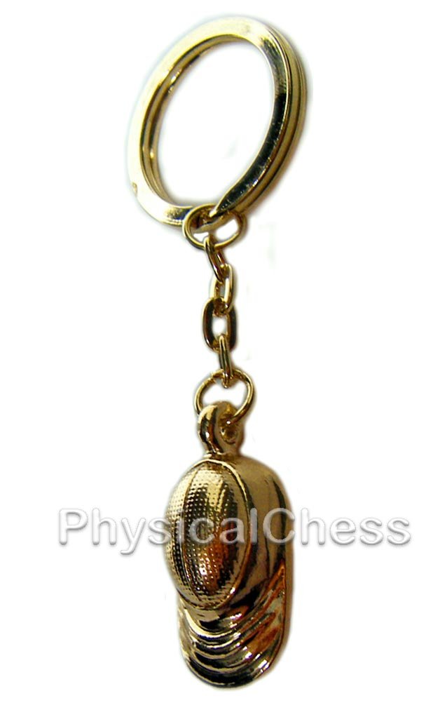 Fencing Mask Keychain Gold