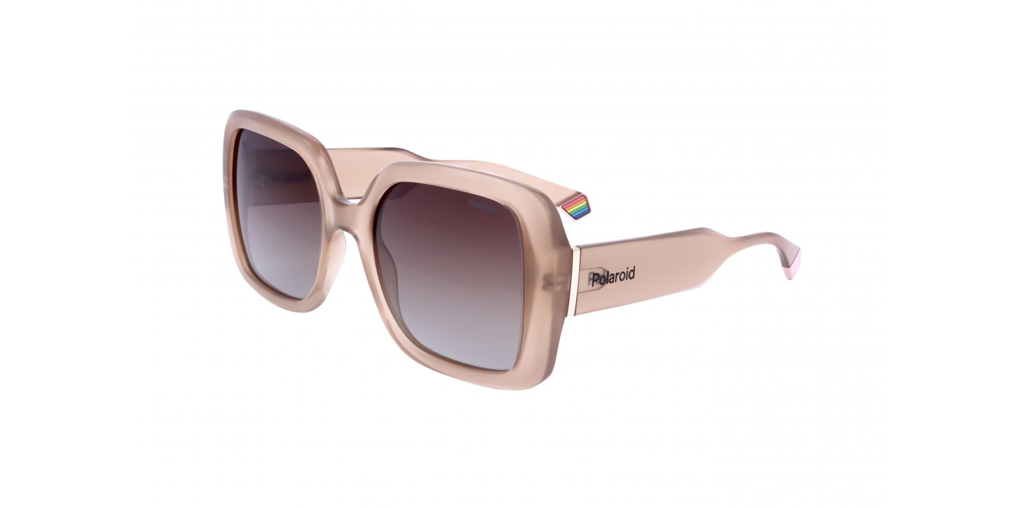 Polaroid Women's  Beige Square Sunglasses 54mm in Size Extra Large, BrandAlley