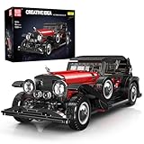 Mould King Classic Car Building Toy Set, MOC Vintage Model Building Block Kit, Technology Retro Car Toy for Adult Age 14+, Static Version