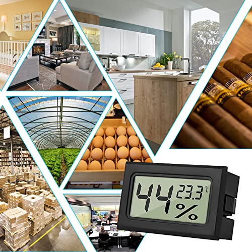 ARCELI 5 Mini Digitales Thermometer LCD Innen Hygrometer Hygrometer Thermometer Innen Reptilien Digitales Hygrometer, für Büro, Küche, Inkubator Thermometer, Thermometer Gewächshaus