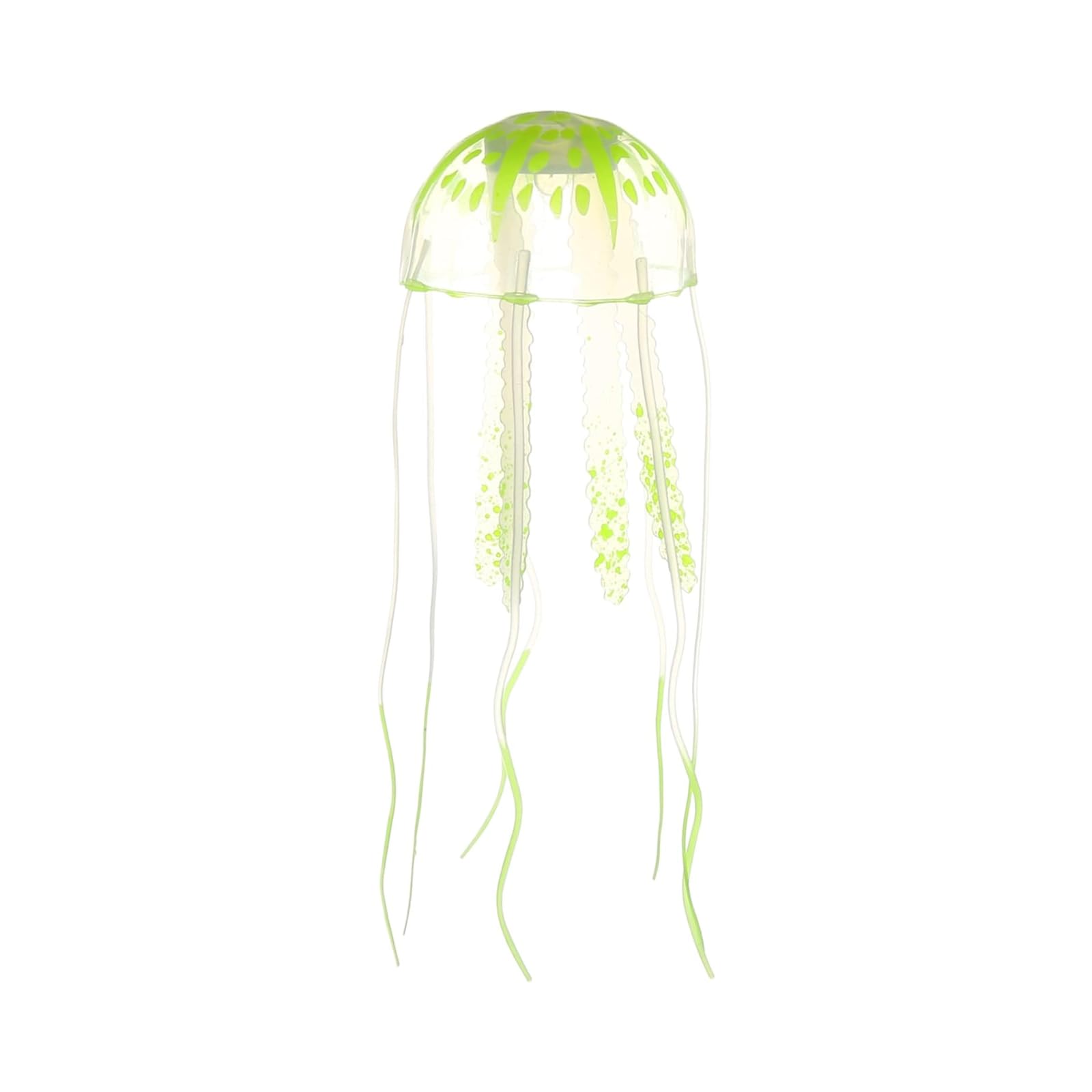 emily pets Fish Tank Jellyfish Decoration, Silicone Fluorescent Jellyfish Glow Ornaments Aquarium Decor with Suction Cup, 2.3"x5.9" (Color-Yellow)….