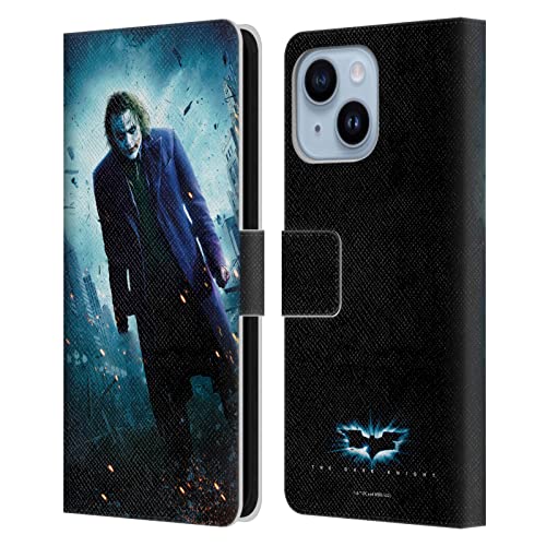 Étui portefeuille Joker The Dark Knight pour Apple iPhone 14 Plus en cuir