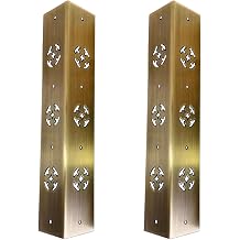 2Pcs Antique Solid Brass Corner Protectors 90 Angle Edge Vintage Protectors for Table Chair Cabinet Corner Guards Antique Bronze