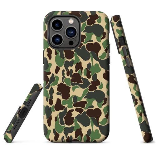 Coque iPhone 14 antichoc camouflage vert protection double couche iPhone 13