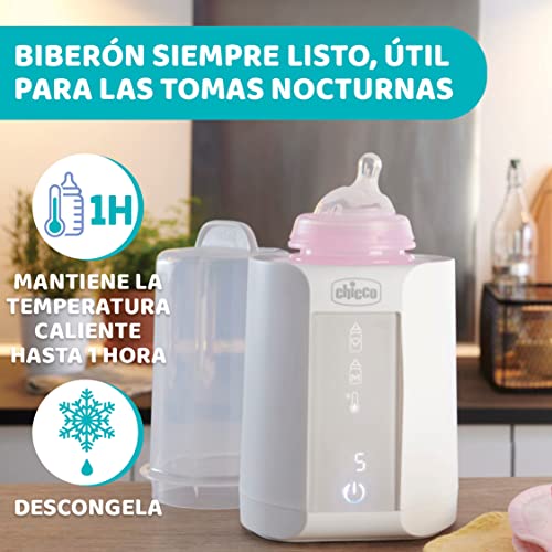 Chicco Calienta Biberones Y Esterilizador, Calentador de Alimentos y Biberones para Bebés con 27 Programas, Calienta a la Temperatura Óptima, con Temporizador y Descongelación, Apto Potitos - Blanco - imagen 5