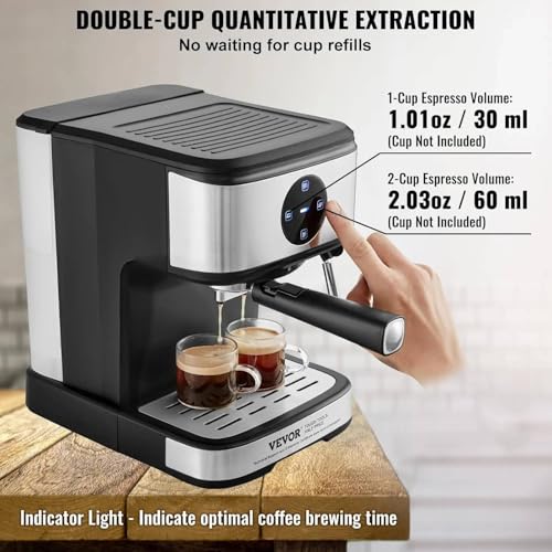 Image of Fastlink‚Make Authentic Espresso at Home: 15 Bar Pump Espresso Machine with Milk Frother & Touchscreen