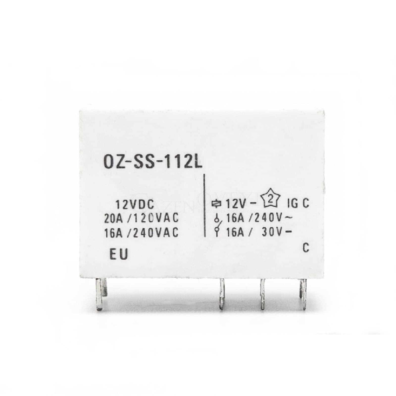 Relais OZ-SS-112L 12VDC 16A commutateur électromécanique de puissance OZ-SS-112L1