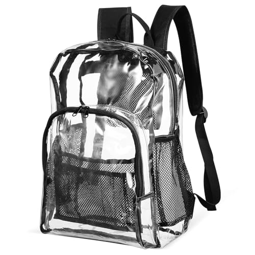 Mochila transparente con compartimentos para organizar el colegio