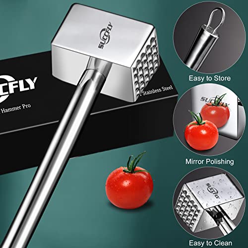 Marteau à viande robuste SUCCFLY attendrisseur de cuisine poulet et steak