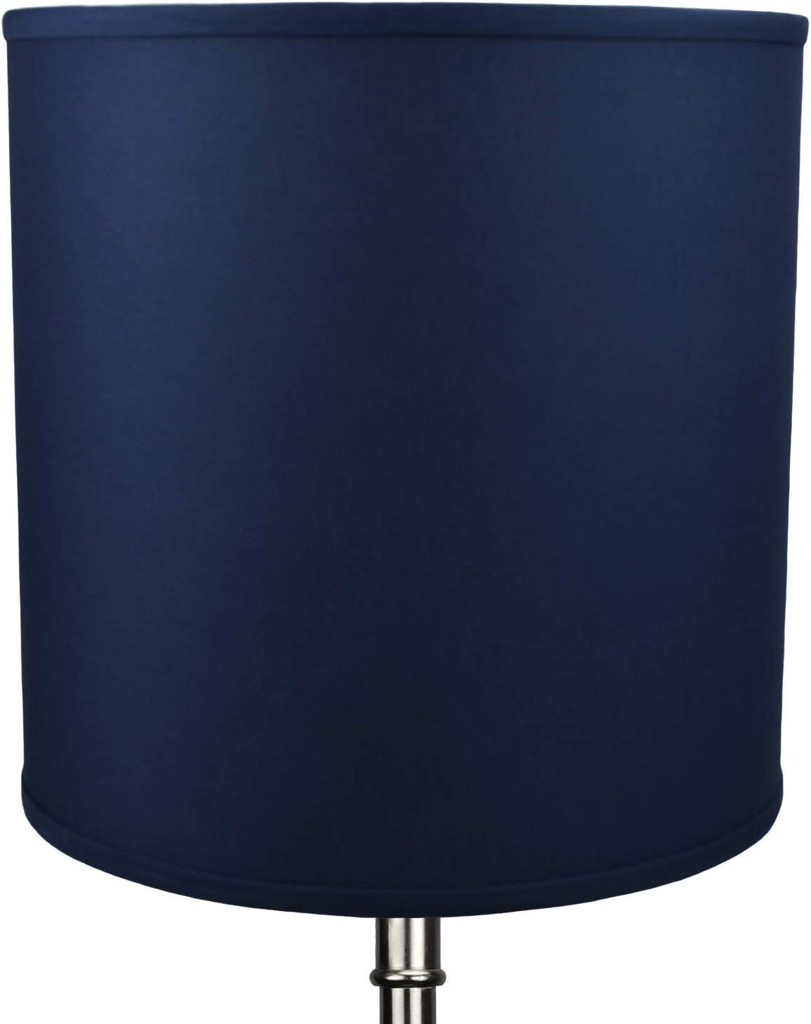 FenchelShades.com Lampshade 15" Top Diameter x 15" Bottom Diameter x 15" Slant Height with A Washer Attachment and Bulb Clip Adapter for Standard Edison-Style Lightbulb (Navy Blue)