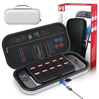 Auarte [Charge Inside Switch 2 Carrying Case for Nintendo Switch 2 Console 2025 / Switch Original/Switch OLED, Slim Travel Carry Case for Switch 2 Accessories with 10 Game Card Storage